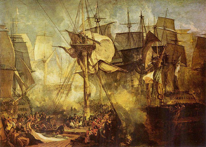 Joseph Mallord William Turner Die Schlacht bei Trafalgar, von den Steuerbordbesanwanten der Victory aus gesehen Germany oil painting art